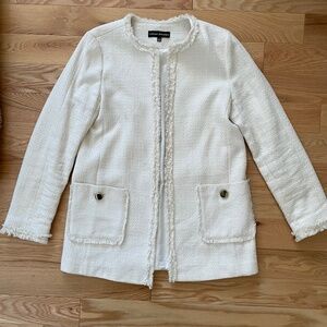 Cream cotton tweed jacket